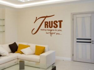 מדבקת קיר תאמין ששום דבר