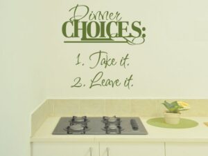 מדבקת קיר | אפשרויות לארוחת הערב