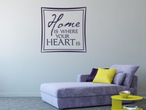 מדבקת קיר - בית זה איפה ..