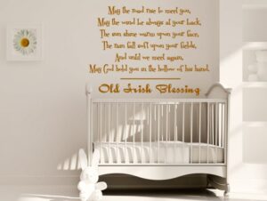 מדבקת קיר ברכה אירית