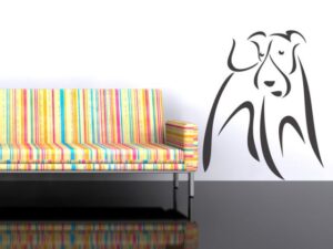 מדבקת קיר | כלב משורטט