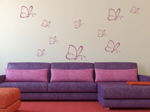 סט מדבקות קיר | פרפרים מעופפים