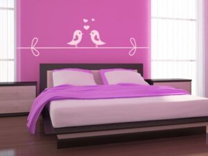 מדבקת קיר | זוג ציפורים