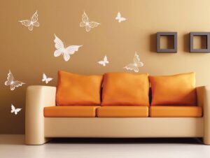 סט מדבקות קיר | פרפרים בתפזורת