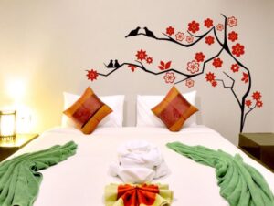 מדבקת קיר | פריחת האפרסק