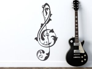 מדבקת קיר | מפתח סול פורח