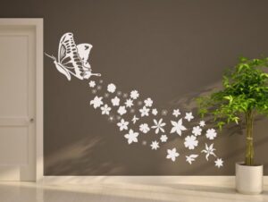 מדבקת קיר | מעוף פרחוני