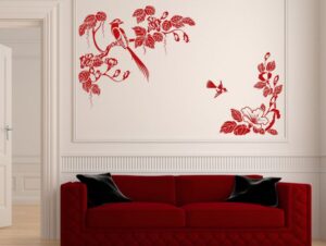 מדבקת קיר | ציפורי גן עדן