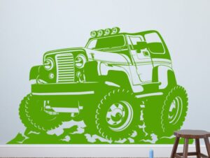 מדבקת קיר ג׳יפ 4x4