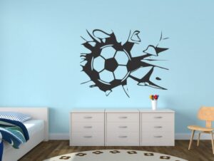 מדבקת כדור יוצא מקיר מעוצבת