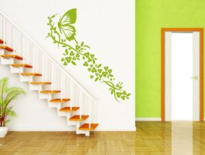 מדבקת קיר | פרפר פורח