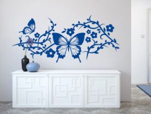 מדבקת קיר לסלון - פרפרים