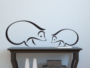 מדבקת קיר | קיפוד מאוייר