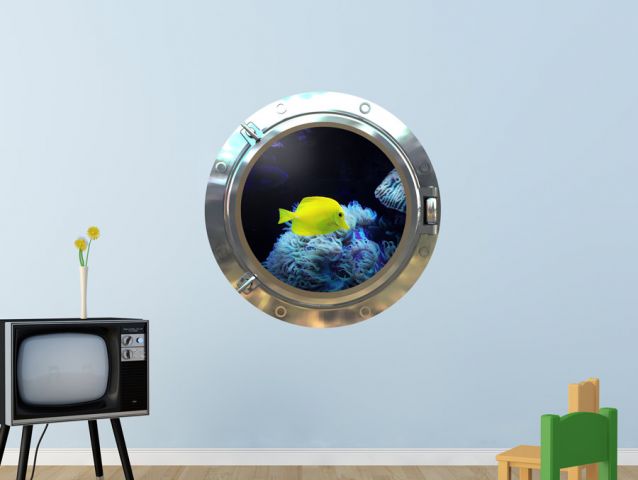 מדבקת חלון 3D | דגים