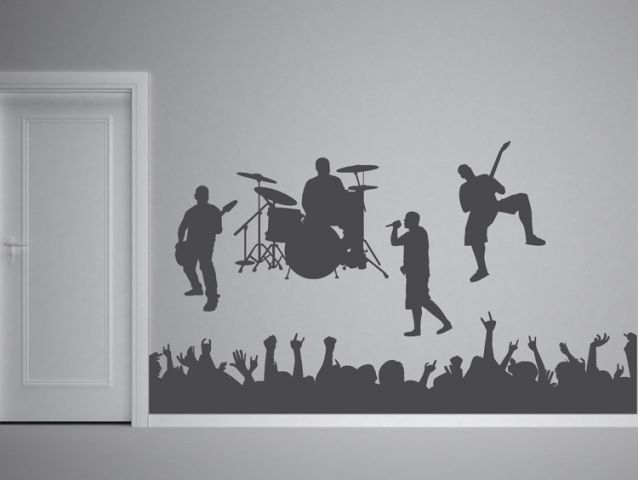 סט מדבקות קיר | להקת רוק