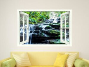 מדבקת חלון 3D | מדרגות מפל