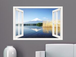 מדבקת חלון 3D | הר פוג'י