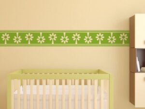 מדבקת קיר | שורת פרחים