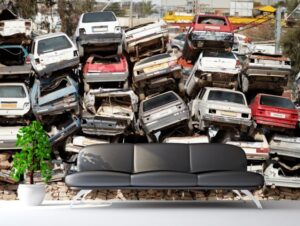 מדבקת טפט | מגרש מכוניות