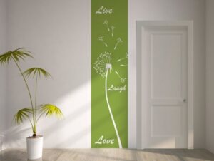 מדבקת קיר | Live laugh love