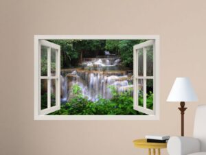 מדבקת חלון 3D | מפל מדורג