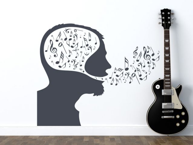 מדבקת קיר | מוח מוסיקלי