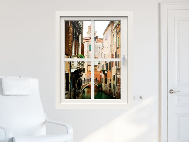 מדבקת קיר | חלון לונציה