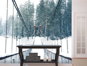 מדבקת טפט | גשר מכוסה שלג