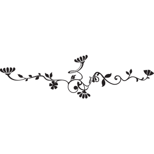 מדבקת קיר | עיטור פרחוני