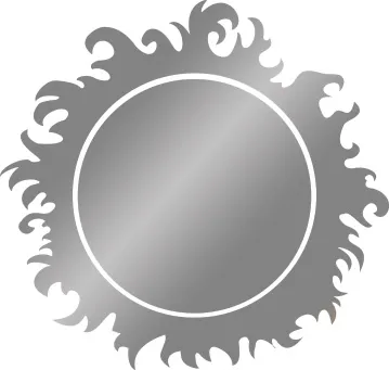 מדבקת קיר דמוי מראה | נוצה עדינה