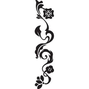 מדבקת קיר | סלסול הפרחים