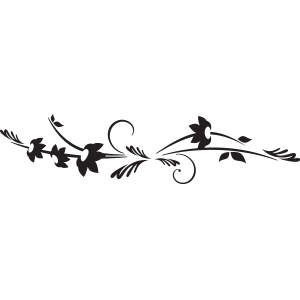 מדבקת קיר | קישוט פרחוני