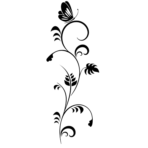 מדבקת קיר | גבעול מתפתל