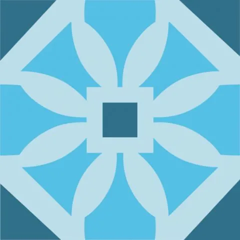 מדבקות אריחים גאומטרי כחול