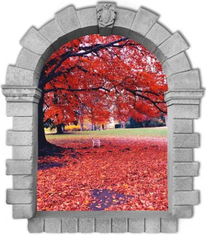 מדבקת חלון עתיק לפארק סתוי