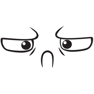 מדבקה למקרר עם פרצוף כועס