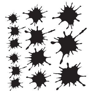 סט מדבקות קיר | השפרצות צבע