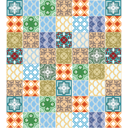 מדבקות למדרגות | משובץ וינטג'