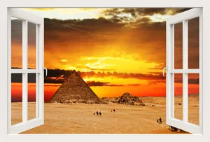 מדבקת חלון לפירמידות