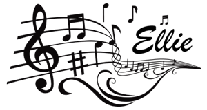 מדבקת קיר | תווים עם שם