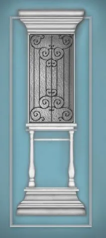 מדבקה לדלת בסגנון יווני עתיק טורקיז