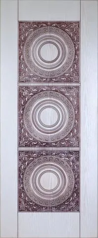 מדבקה לדלת מתכת מעוטרת