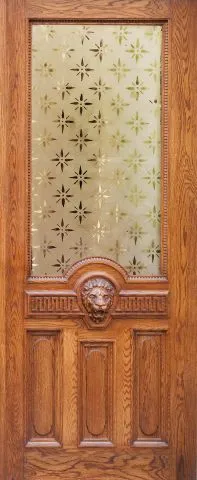 טפט מדבקה לדלת | עץ עם חלון מסוגנן