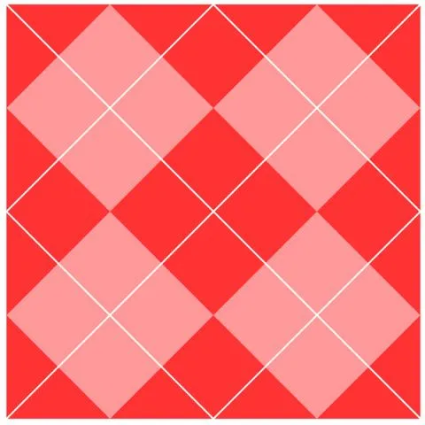 מדבקת אריחים | משבצות אדומות