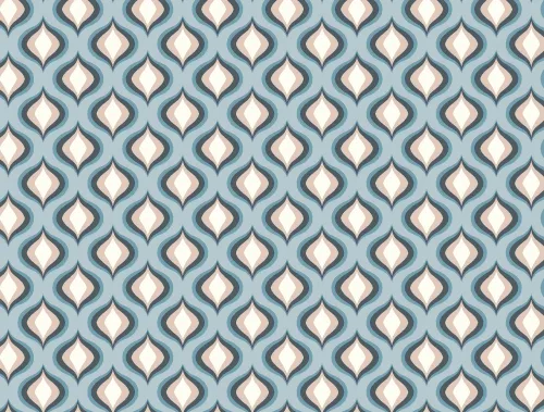 טפט קיר - גיאומטרי כחול