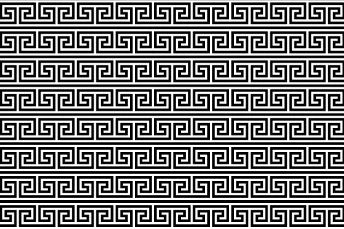 טפט קיר - יוון בשחור לבן