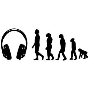 מדבקת קיר אבולוצית המוזיקה