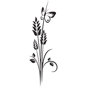 מדבקת קיר | פרפר מתכת