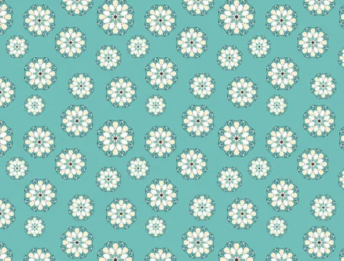 טפט קיר - עיטורים טורקיז