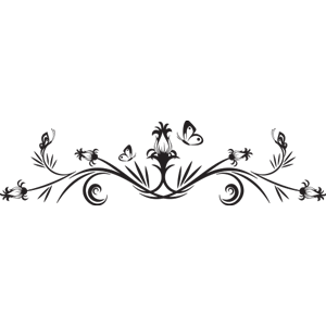 מדבקת קיר | פרחים ופרזולים